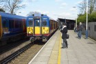 Commuters waiting at Barnes station