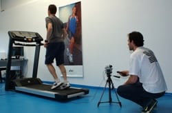 Running assessment using video and a treadmill
